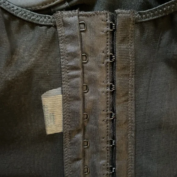 VINTAGE VAN RAALTE BLACK SHEER BUSTIER CORSET WITH GARTERS SIZE 34B - Picture 12 of 15